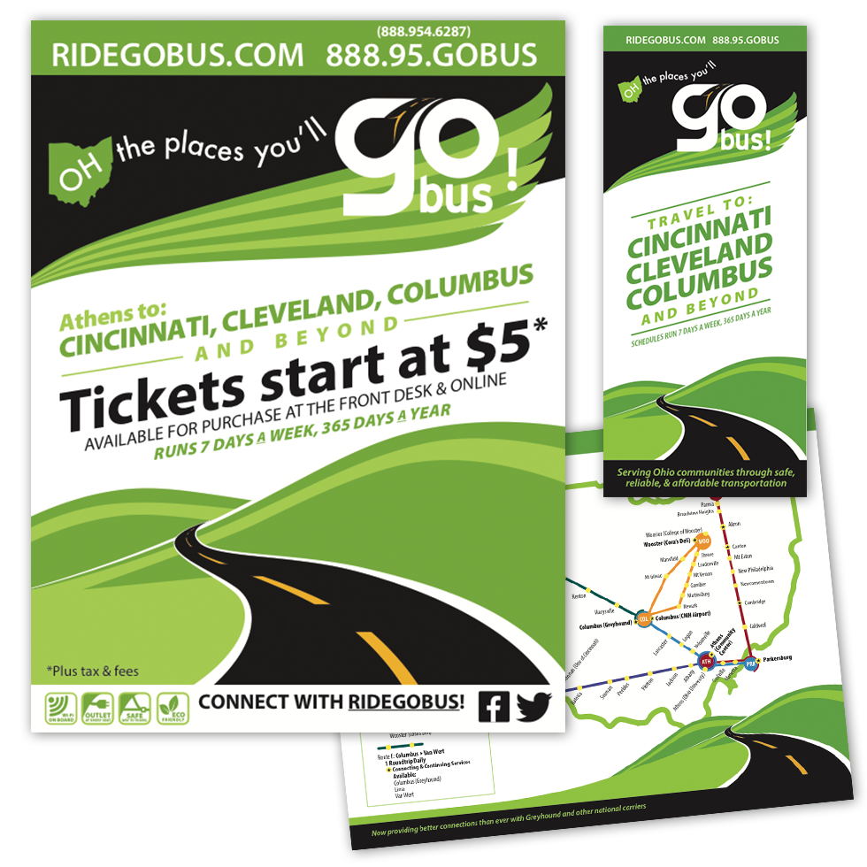 Go Bus Poster and Brochure Design