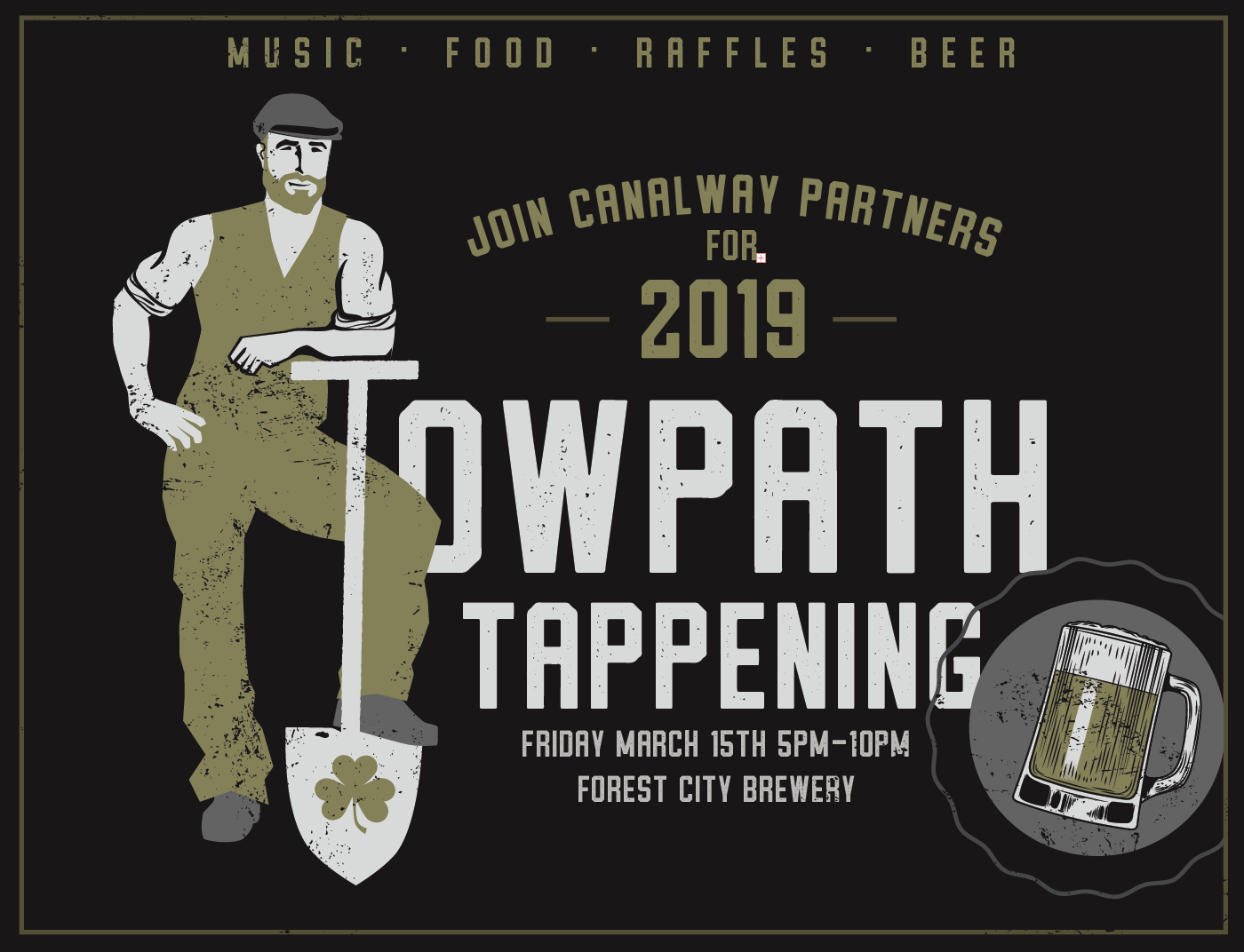 Towpath Tappening Postcard Design